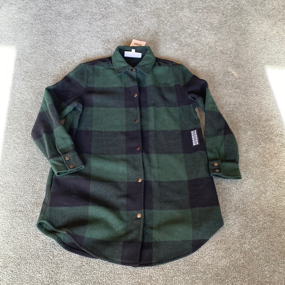 Steve Madden Green and Black Plaid Jacket